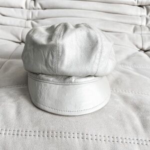 Super Rare 70's Eric Javits Genuine Leather Captain Fisherman Hat